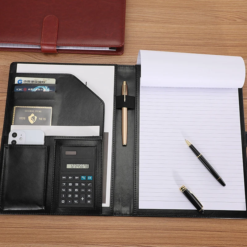 Leather Work Folder - Dossier de portefeuille exécutif en cuir