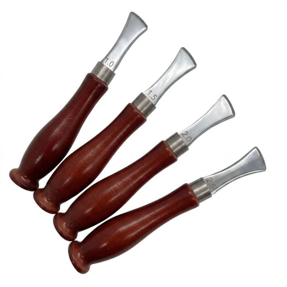Leatherwork Edge Creaser - Lot de 4 rainureurs de précision