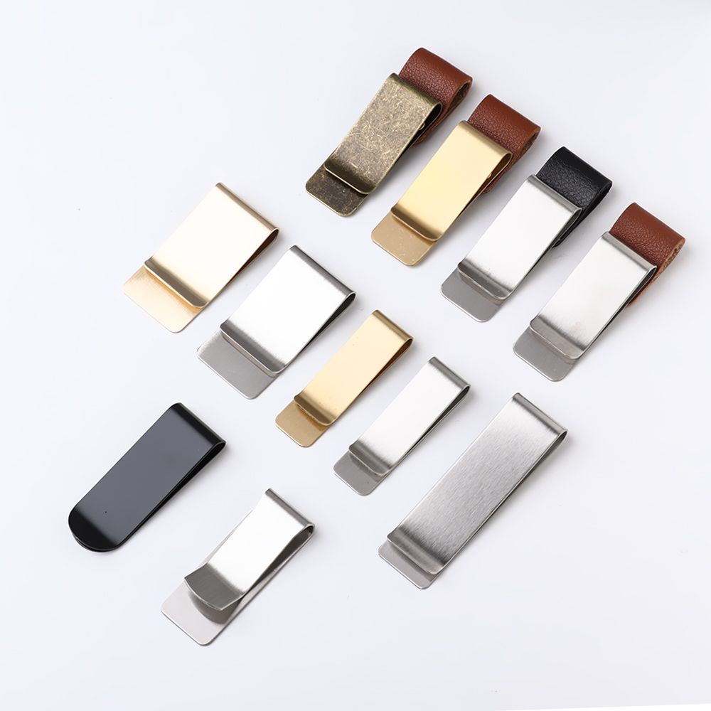 Leather Work Folder - Pinces en laiton et cuir en