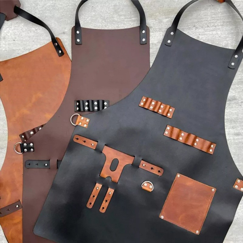 Leatherwork Apron - Tablier d'extérieur en cuir PU, couverture