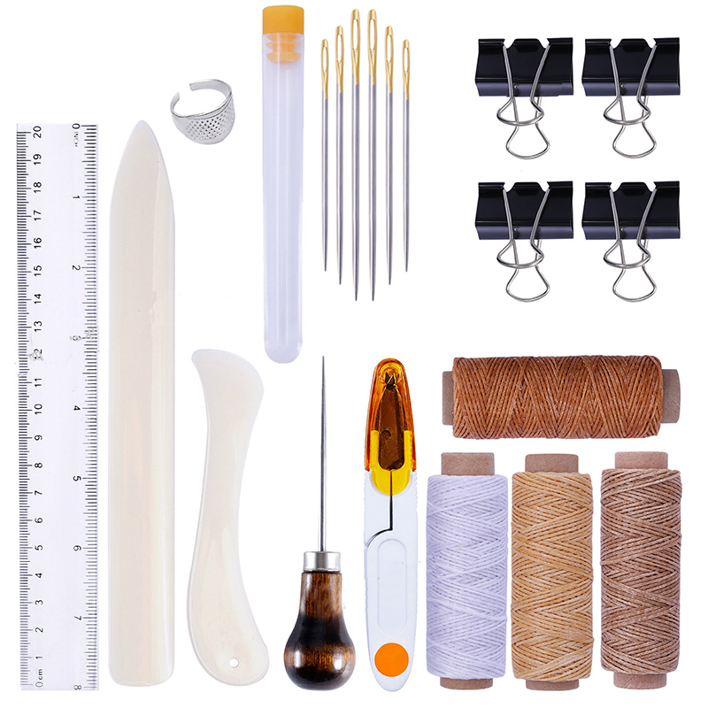 Leatherwork Edge Creaser - 25 pièces/ensemble Kit de couture artisanale