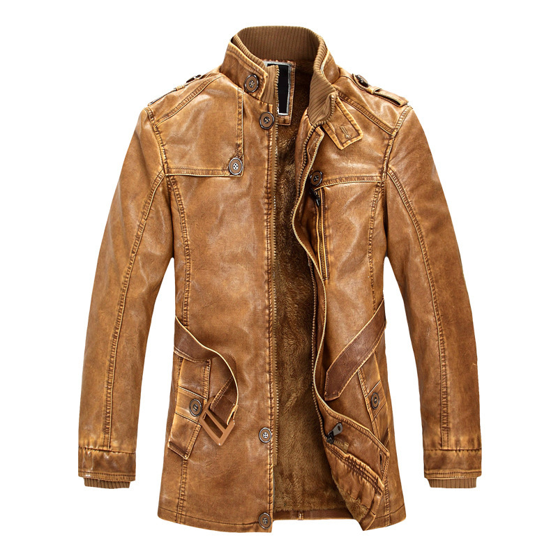 Leather Work Jacket Mens - Veste de moto d'automne pour hommes,