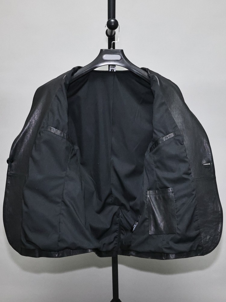 Blazer en cuir véritable pour  - Leather Work Jacket Mens avis et prix