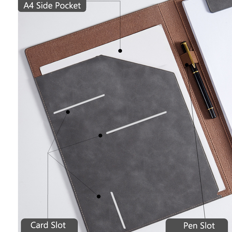Porte-documents en cuir noir A - Leather Work Folder avis et prix