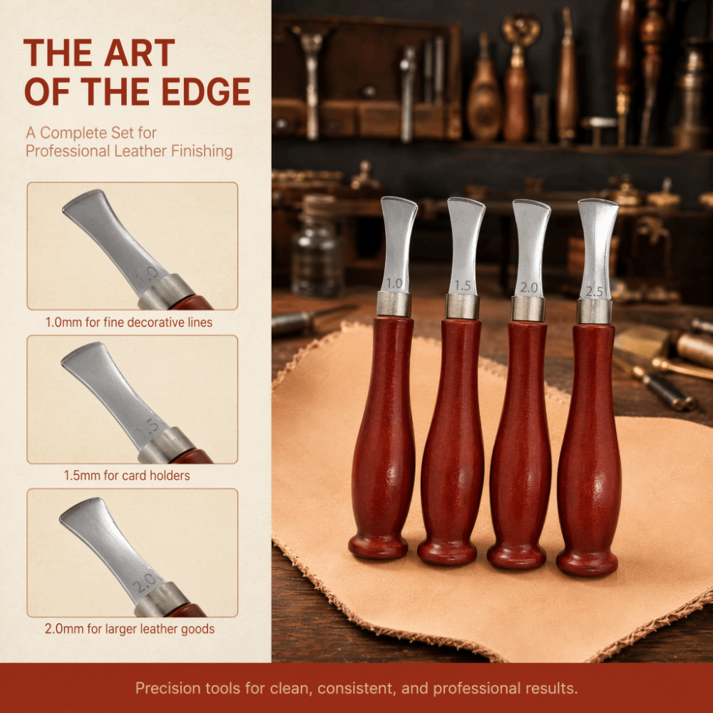 Lot de 4 rainureurs de précisi - Leatherwork Edge Creaser avis et prix