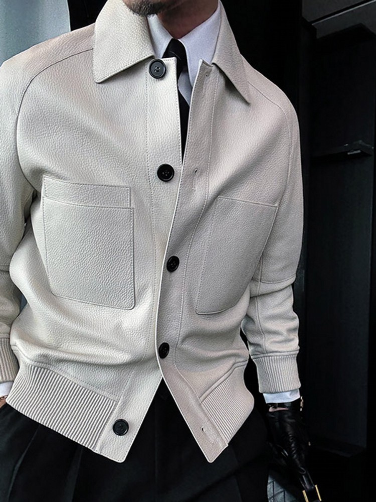 Veste en cuir véritable pour h - Leather Work Jacket Mens avis et prix