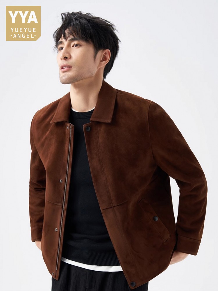 Veste en cuir suédé véritable  - Leather Work Jacket Mens avis et prix