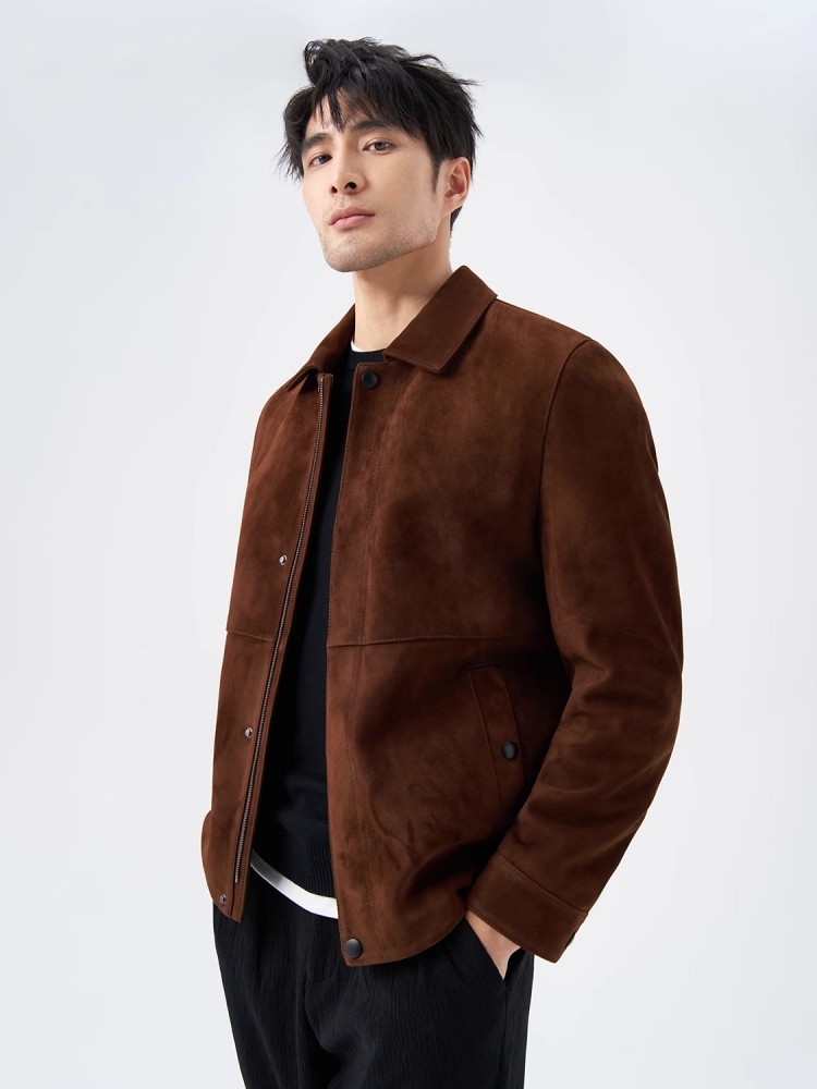 Veste en cuir suédé véritable  - Leather Work Jacket Mens avis et prix