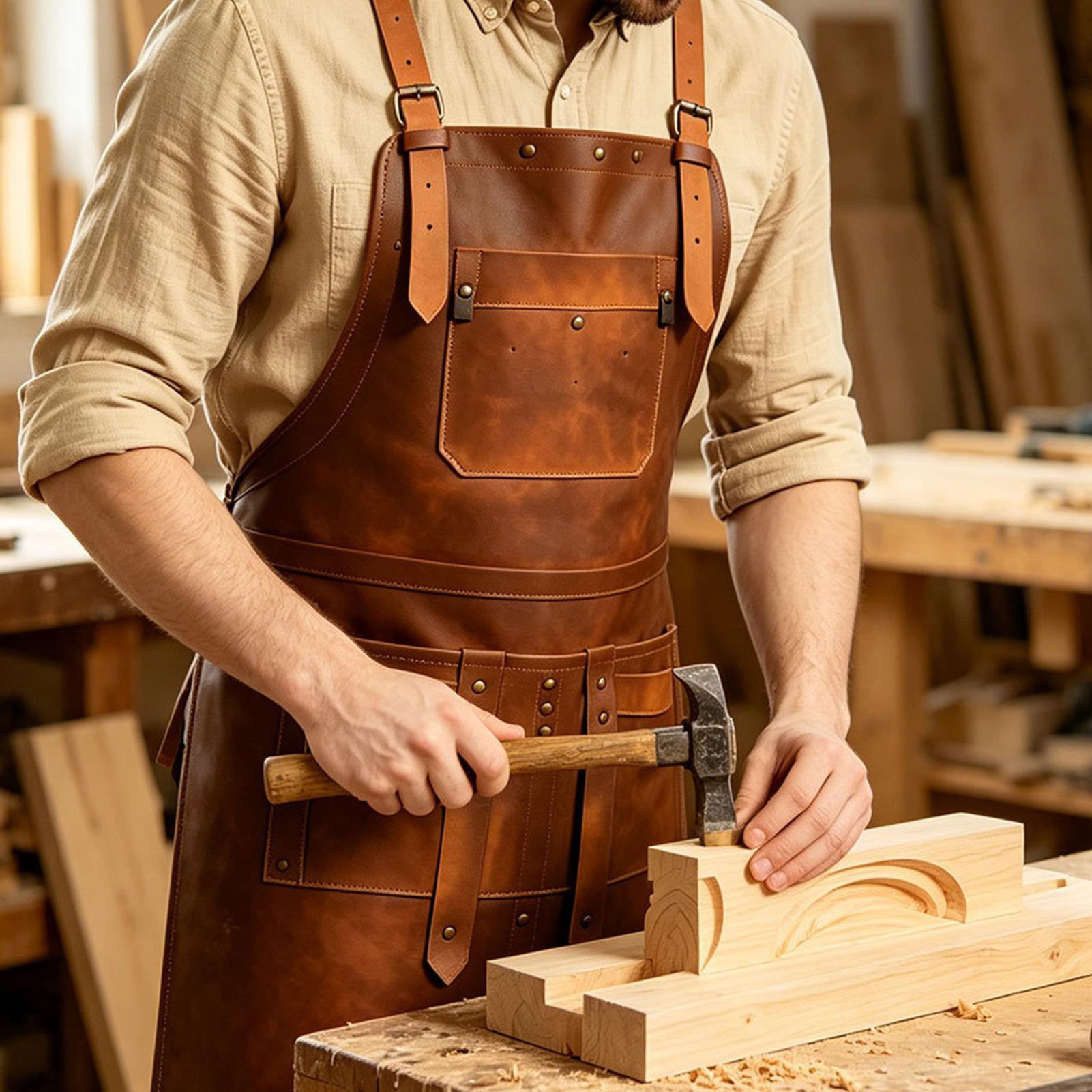 Tablier en cuir avec plusieurs - Leatherwork Apron avis et prix