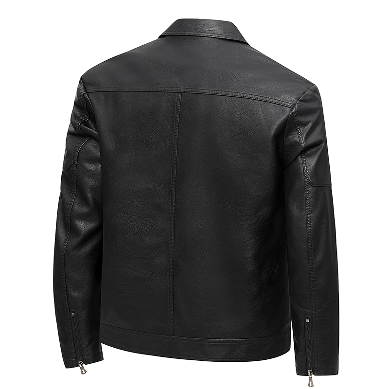 Blouson en cuir à revers pour  - Leather Work Jacket Mens avis et prix