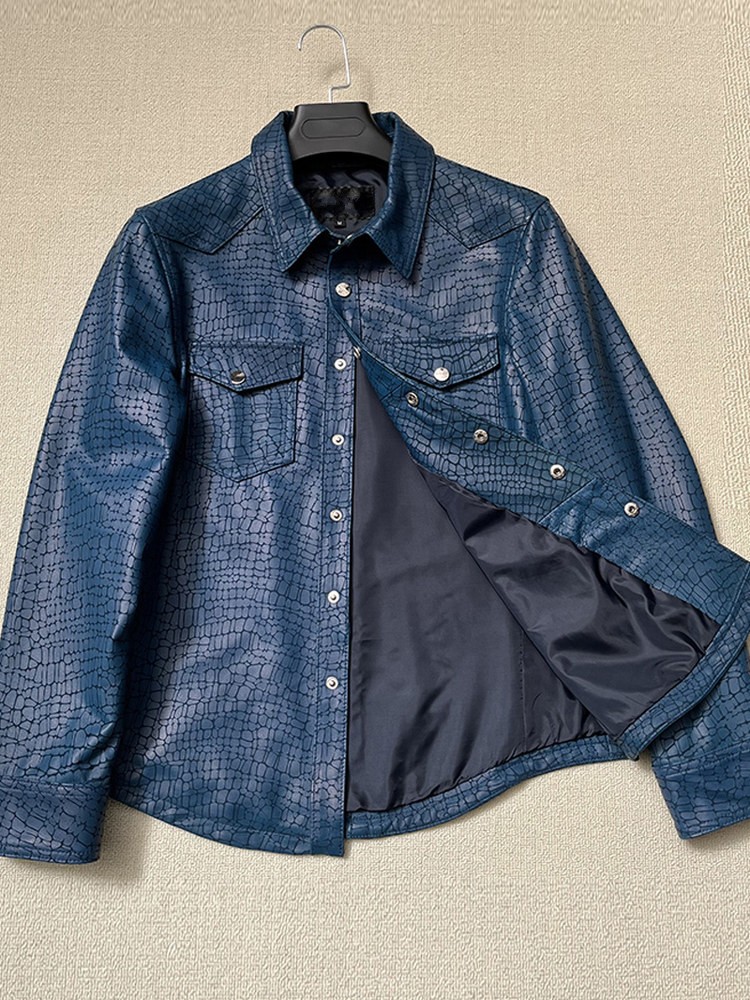 Veste en cuir véritable pour h - Leather Work Jacket Mens avis et prix